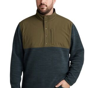 Men's Olive and Gray Pullover Jacket
